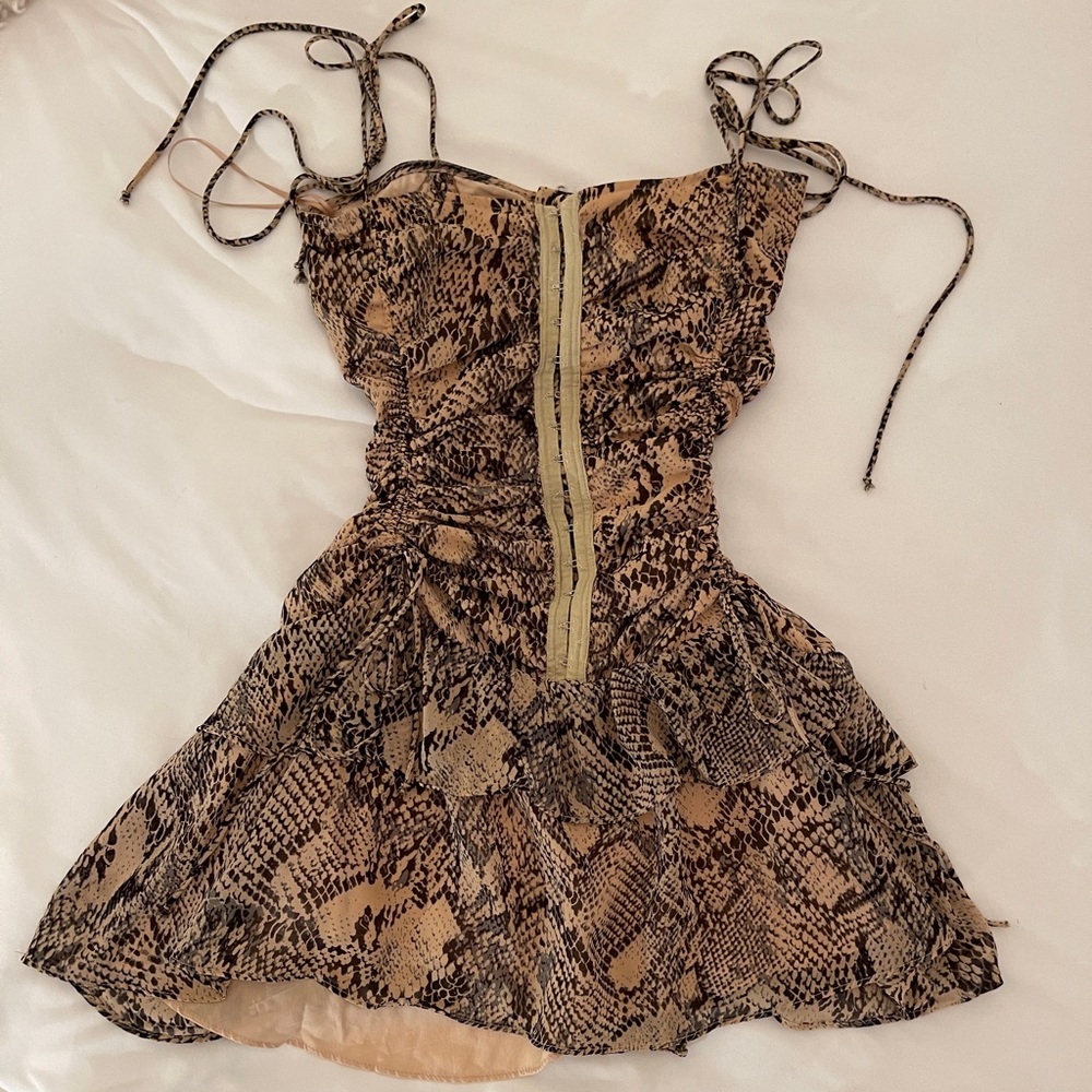 SNAKESKIN MINI DRESS